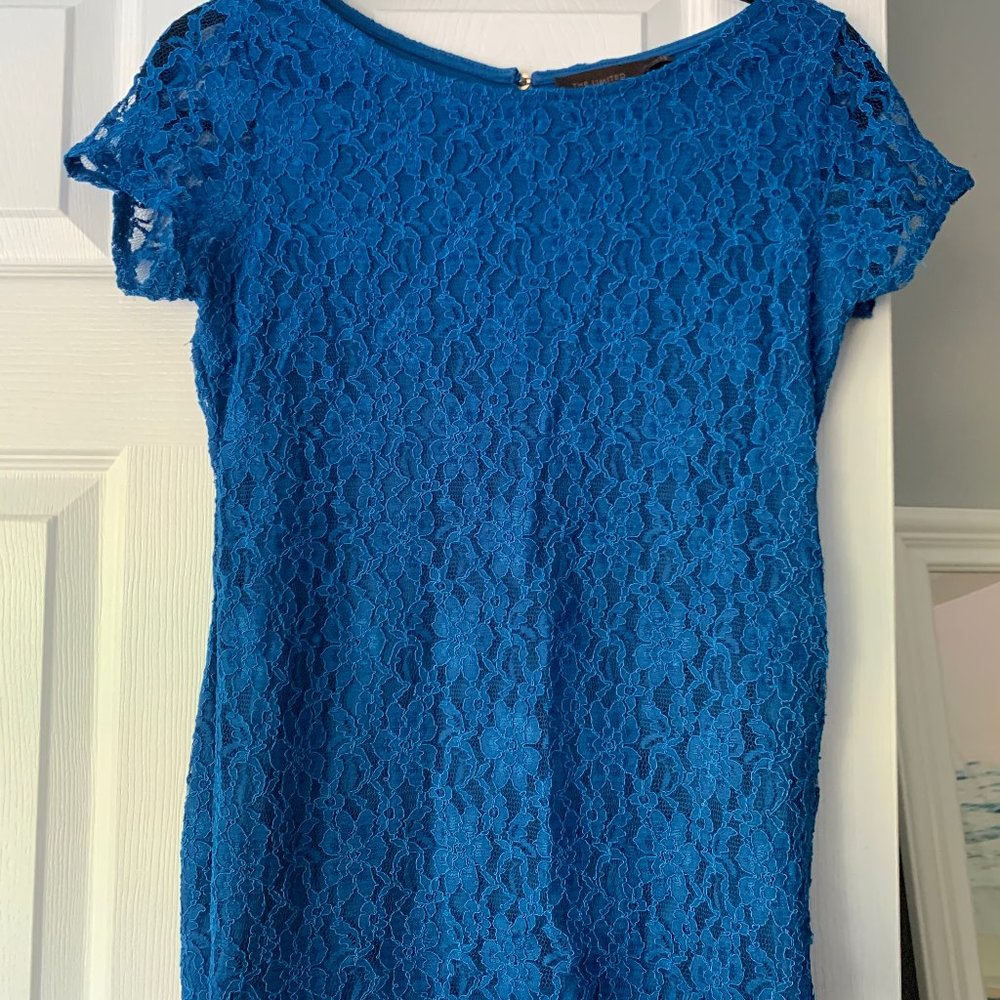 bright blue blouse